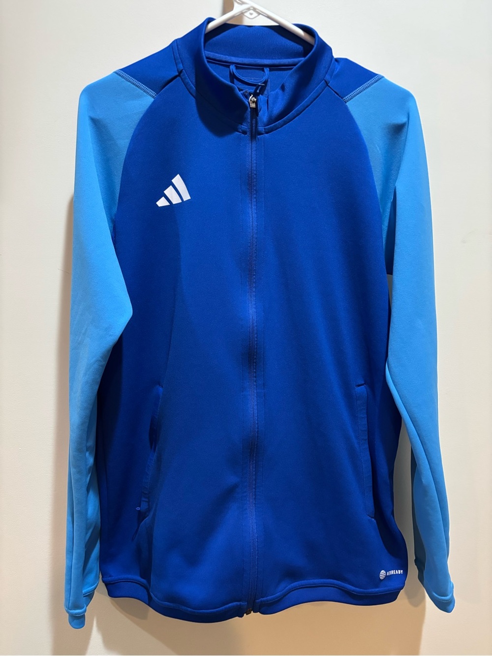 adidas Two-Tone Blue Full-Zip Performance Jacket